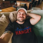 Existential Kangzt - Men’s T-Shirt, Red Font