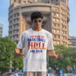 Basketball Ball Hell And Back - Men’s T-Shirt
